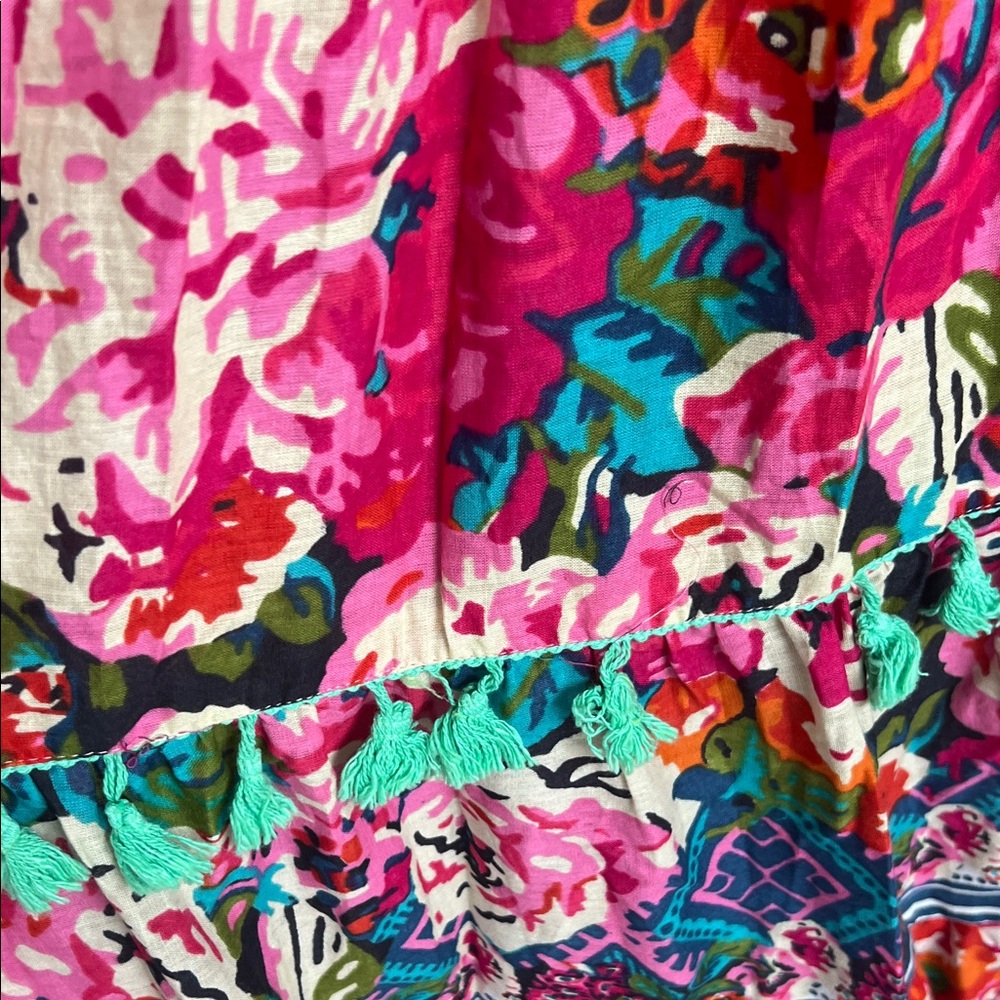 Floral Antica Sartoria Maxi Dress - Pink and Green AOS - Picture 3 of 9